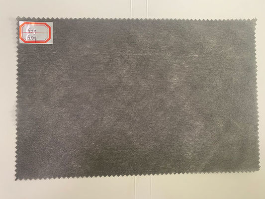 30g μη υφανθε'ν ύφασμα Spunlaced πολυεστέρα γκρίζο για το υπόστρωμα τεχνητού δέρματος.