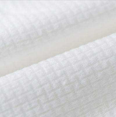 110g άσπρος διαγώνιος Spunlaced EF ιστός βαμβακιού σιταριού 100%Viscose μη υφανθείς, υγρό Wips