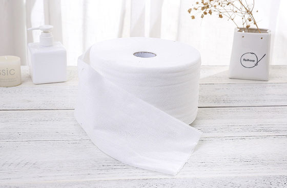 50g ο άσπρος ιστός βαμβακιού πλέγματος 100%Viscose Spunlace μη υφανθείς, του προσώπου πετσέτα, υγρή σκουπίζει