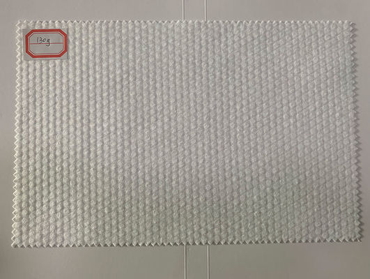 130g άσπρος Viscose πολυεστέρα σιταριού μαργαριταριών διαγώνιος μη υφανθείς ιστός Spunlaced