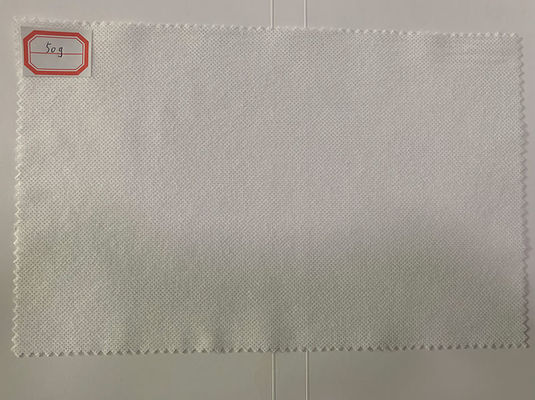 50g ο άσπρος ιστός βαμβακιού πλέγματος 100%Viscose Spunlace μη υφανθείς, του προσώπου πετσέτα, υγρή σκουπίζει