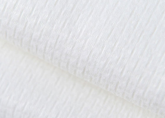 110g άσπρος διαγώνιος Spunlaced EF ιστός βαμβακιού σιταριού 100%Viscose μη υφανθείς, υγρό Wips